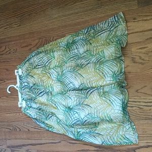 BB Dakota Chiffon Leaf Print Skirt